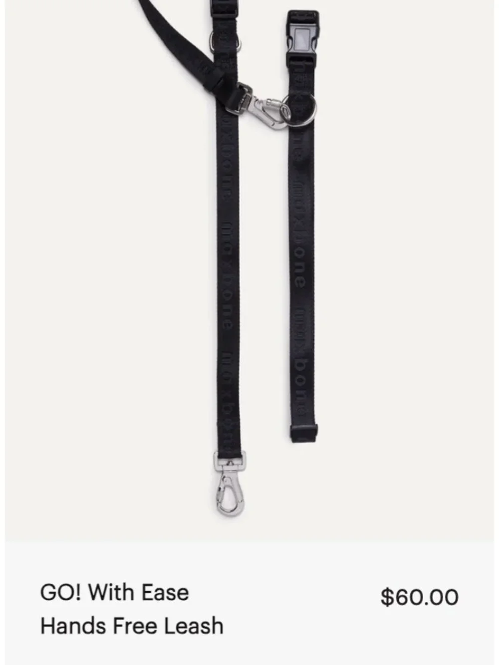 Maxbone Go! With Ease Leash Bundle - Dog Harness Set - NWT - MSRP $135 - Black.